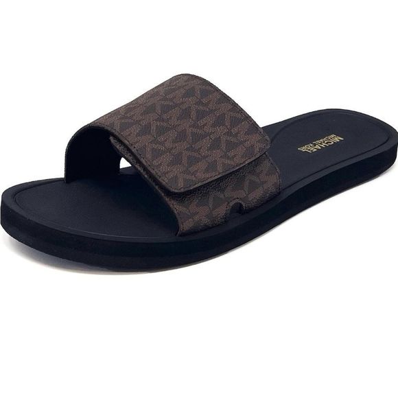 Michael Kors Eva signature slide sandal. - Picture 5 of 7